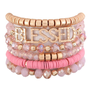 HDB3129-BLESSED CHARM MULTILINE BEADED BRACELET