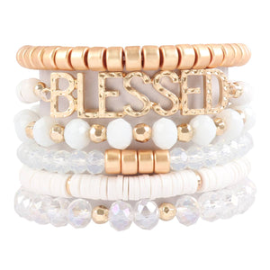 HDB3129-BLESSED CHARM MULTILINE BEADED BRACELET